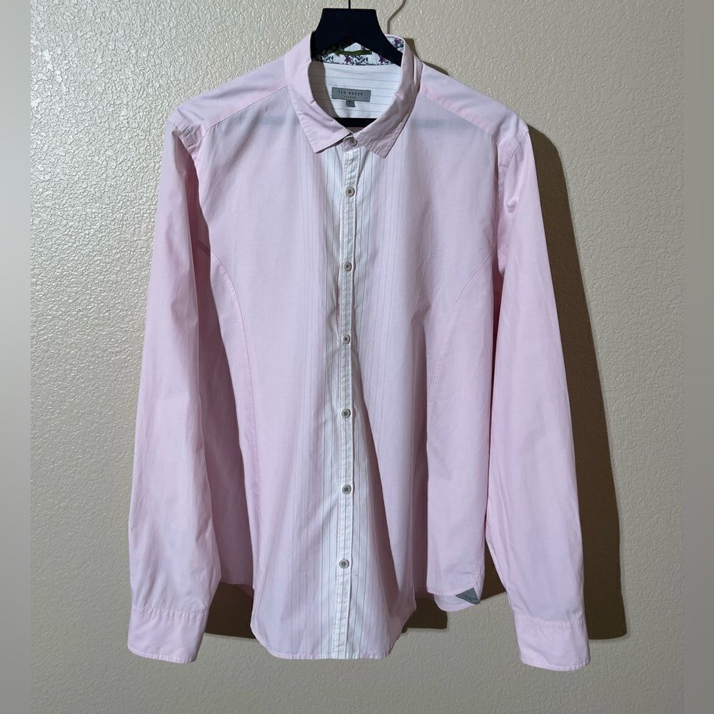 Ted Baker Men's Pink Button-Up Shirt